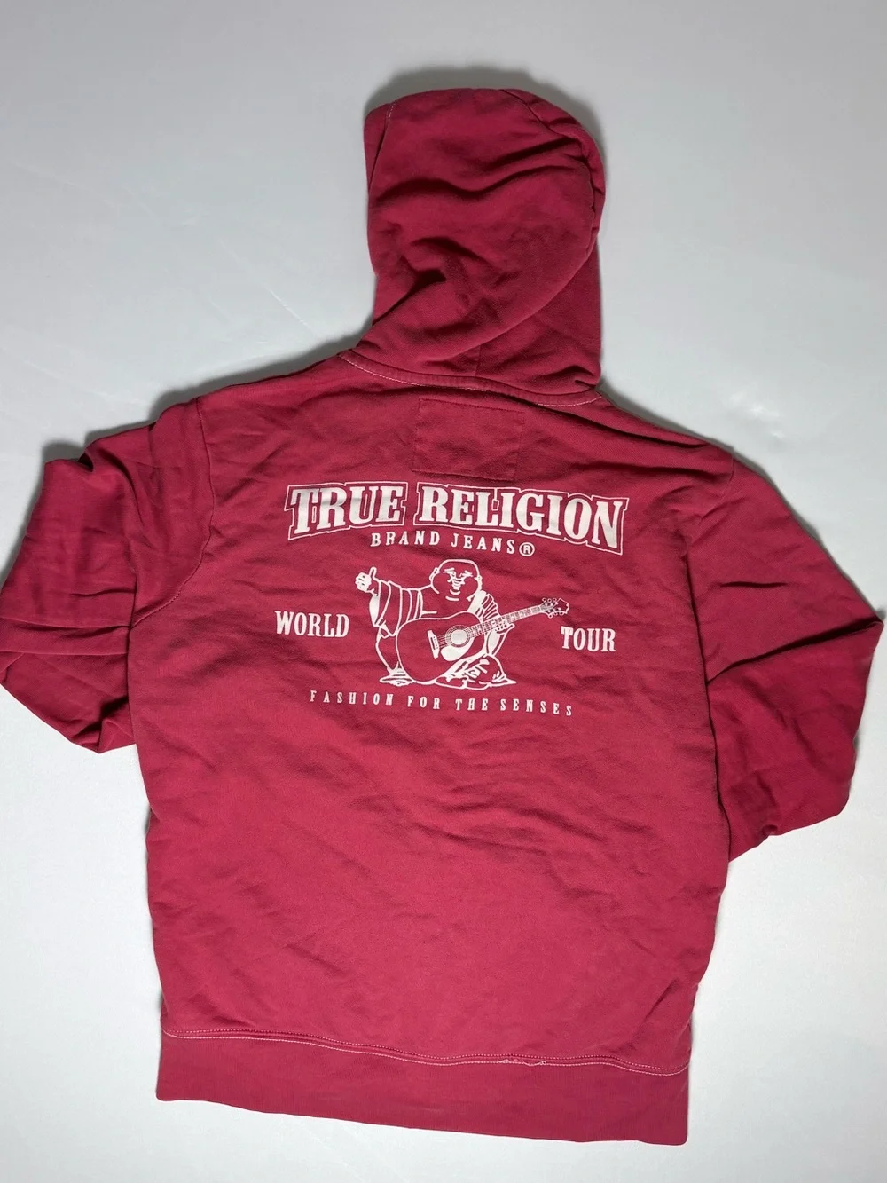 True Religion Red Zip-Up Hoodie